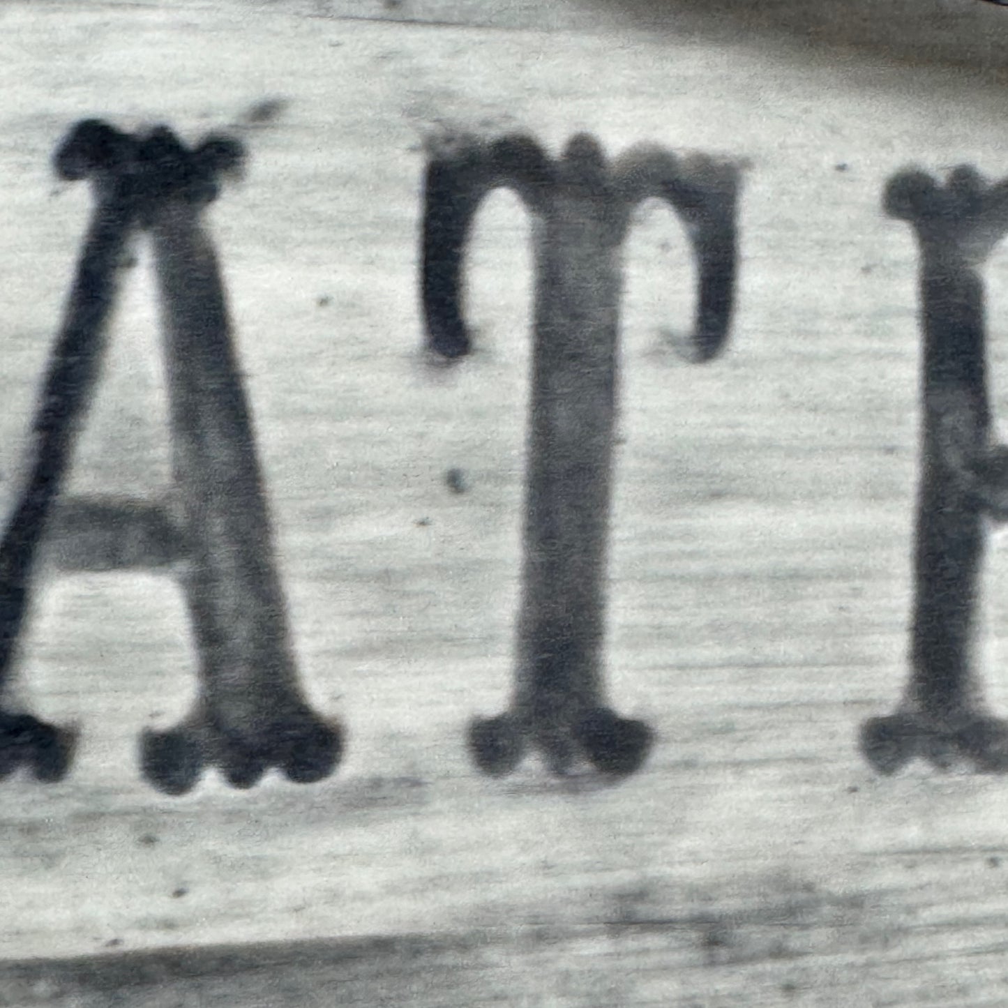 Handmade ceramic At Rest casket plaque wall hanging