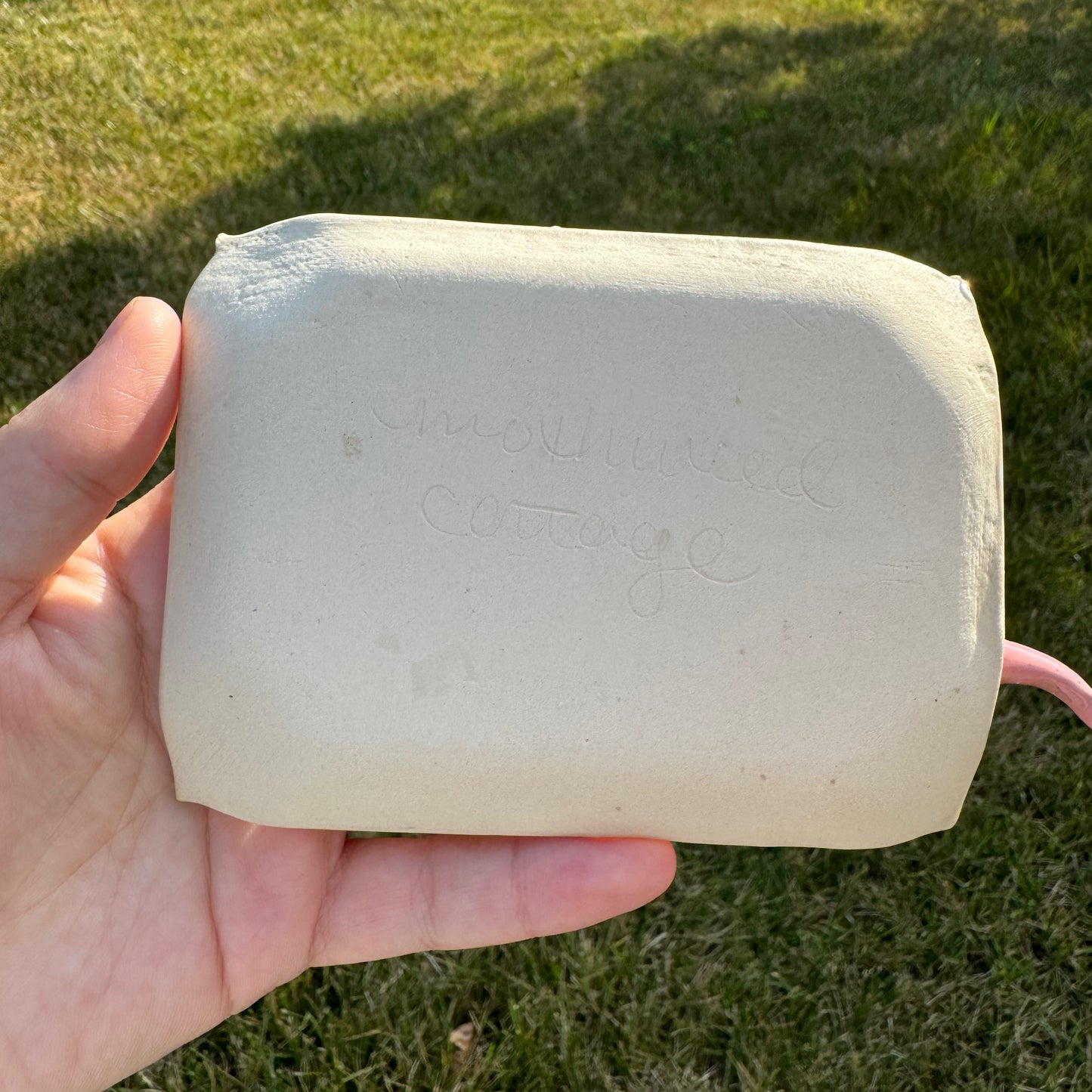 Handmade ceramic Worms Crawl In Worms Crawl Out trinket tray