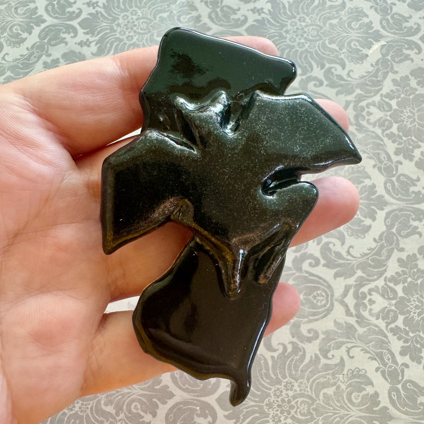 Handmade ceramic Jersey Devil magnet