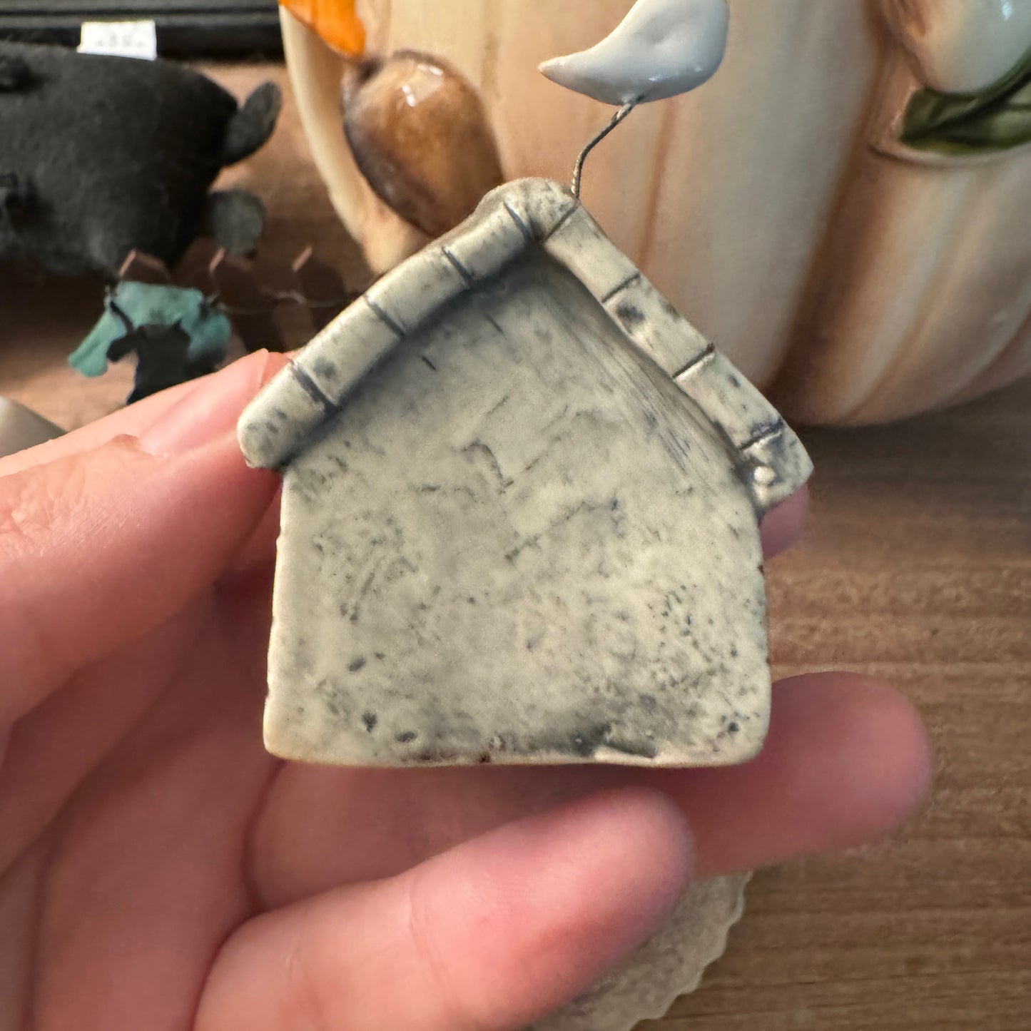 Ceramic haunted mausoleum incense burner