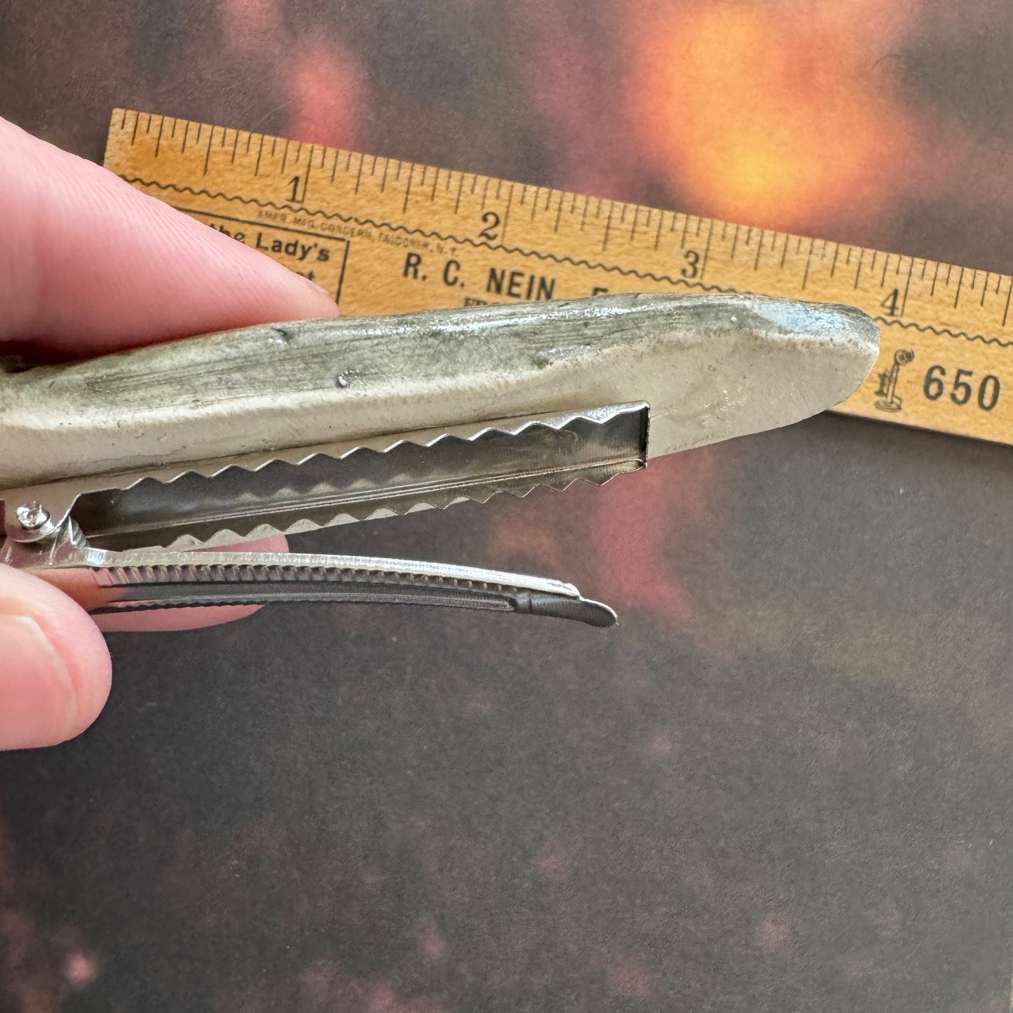 Handmade ceramic zombie finger hair clip