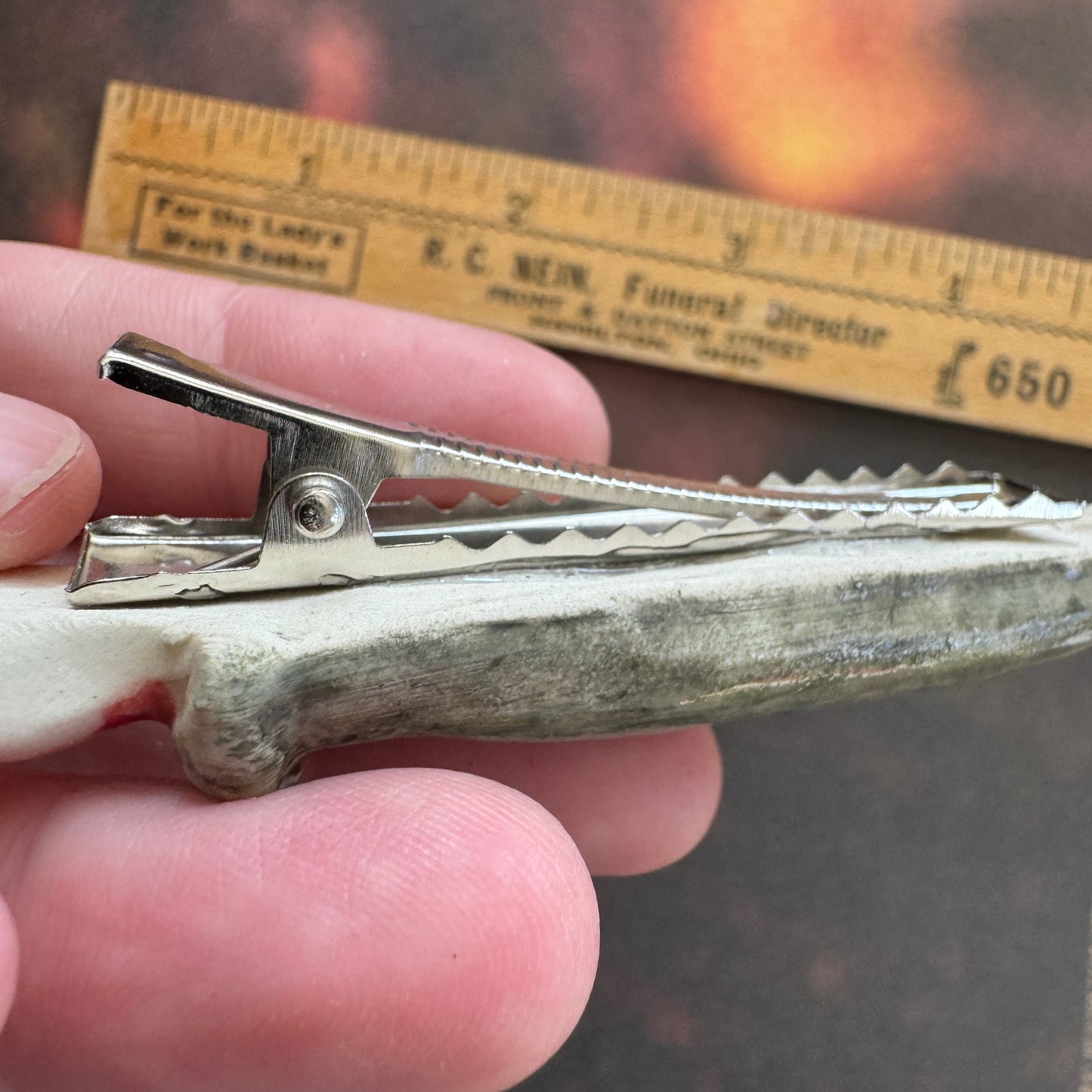 Handmade ceramic zombie finger hair clip