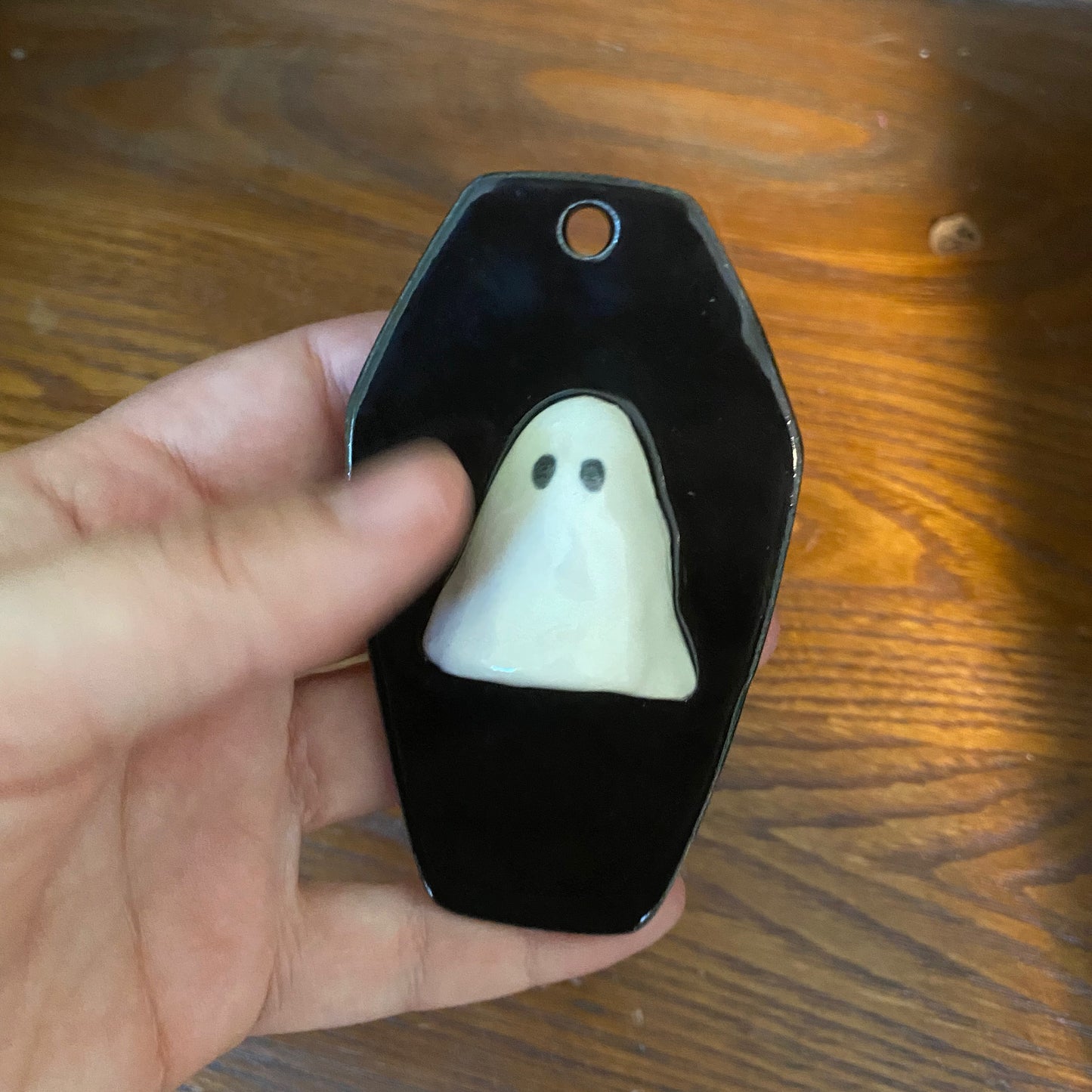 Ghost coffin ornament