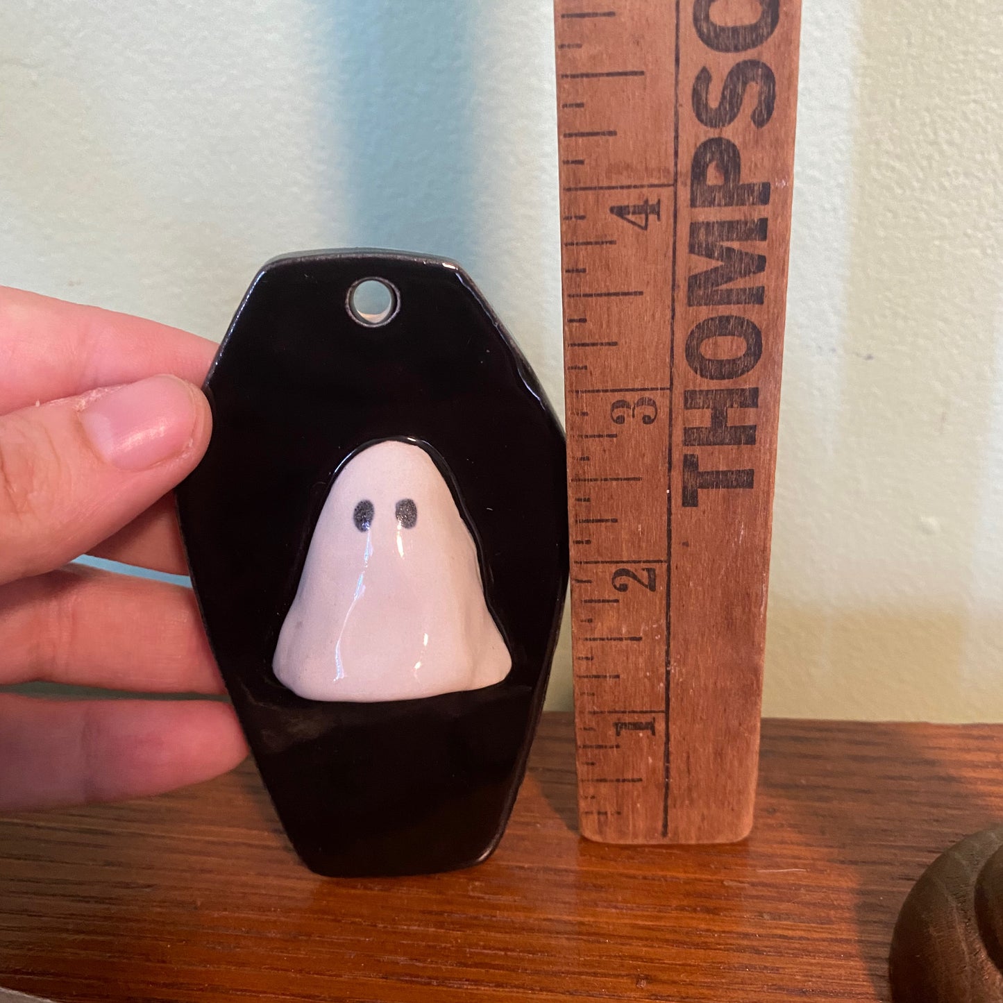Ghost coffin ornament