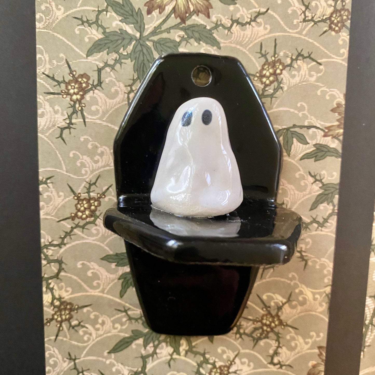 Ghost coffin shelf wall hanging