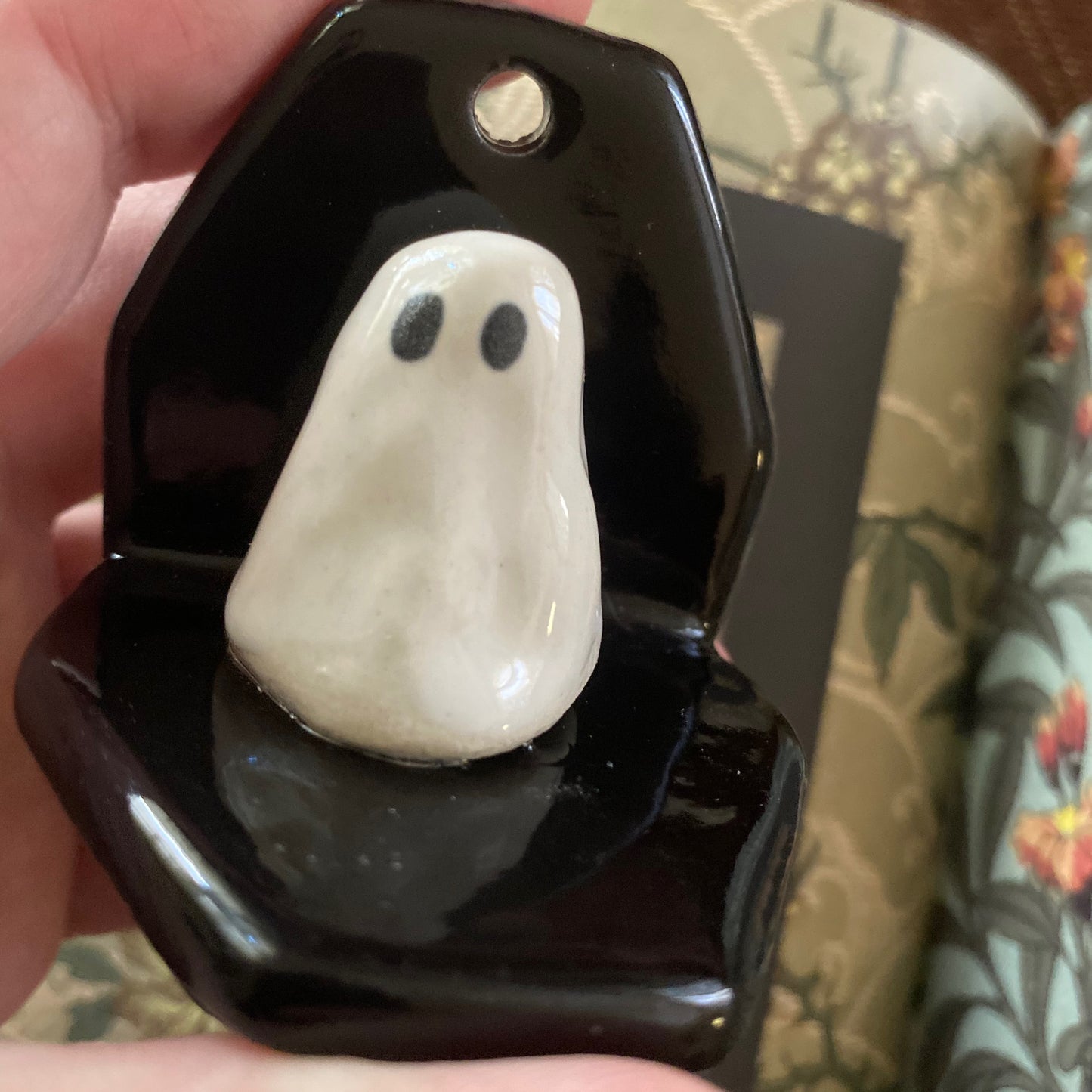 Ghost coffin shelf wall hanging