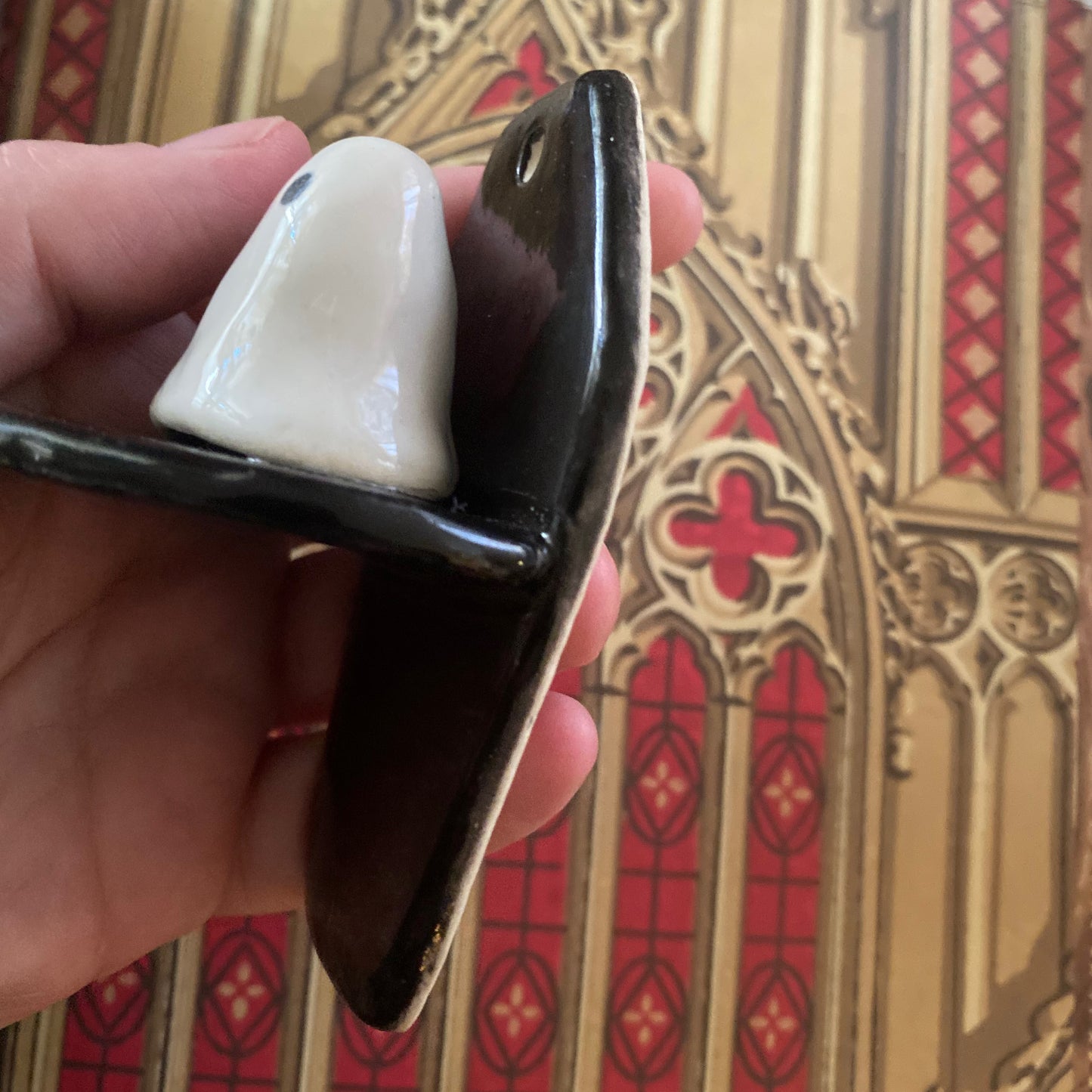 Ghost coffin shelf wall hanging