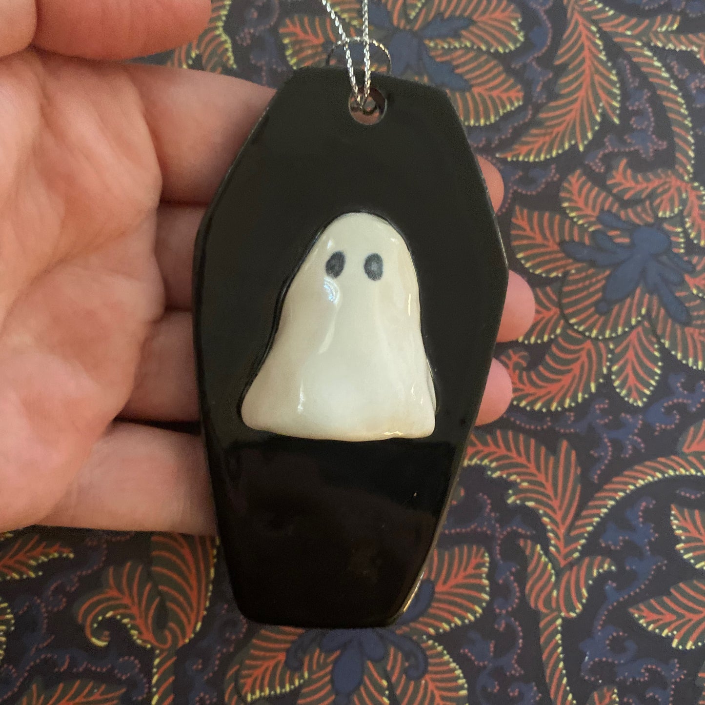 Ghost coffin ornament