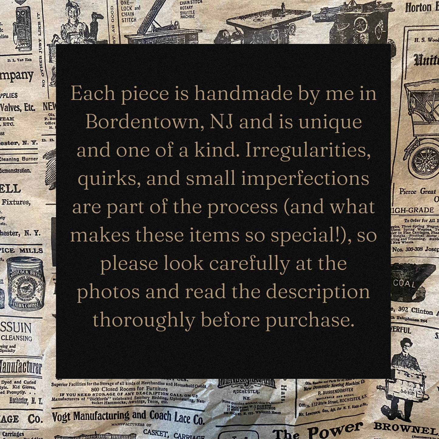 Handmade ceramic The Horrors Persist But So Do I wall hanging in blue grey