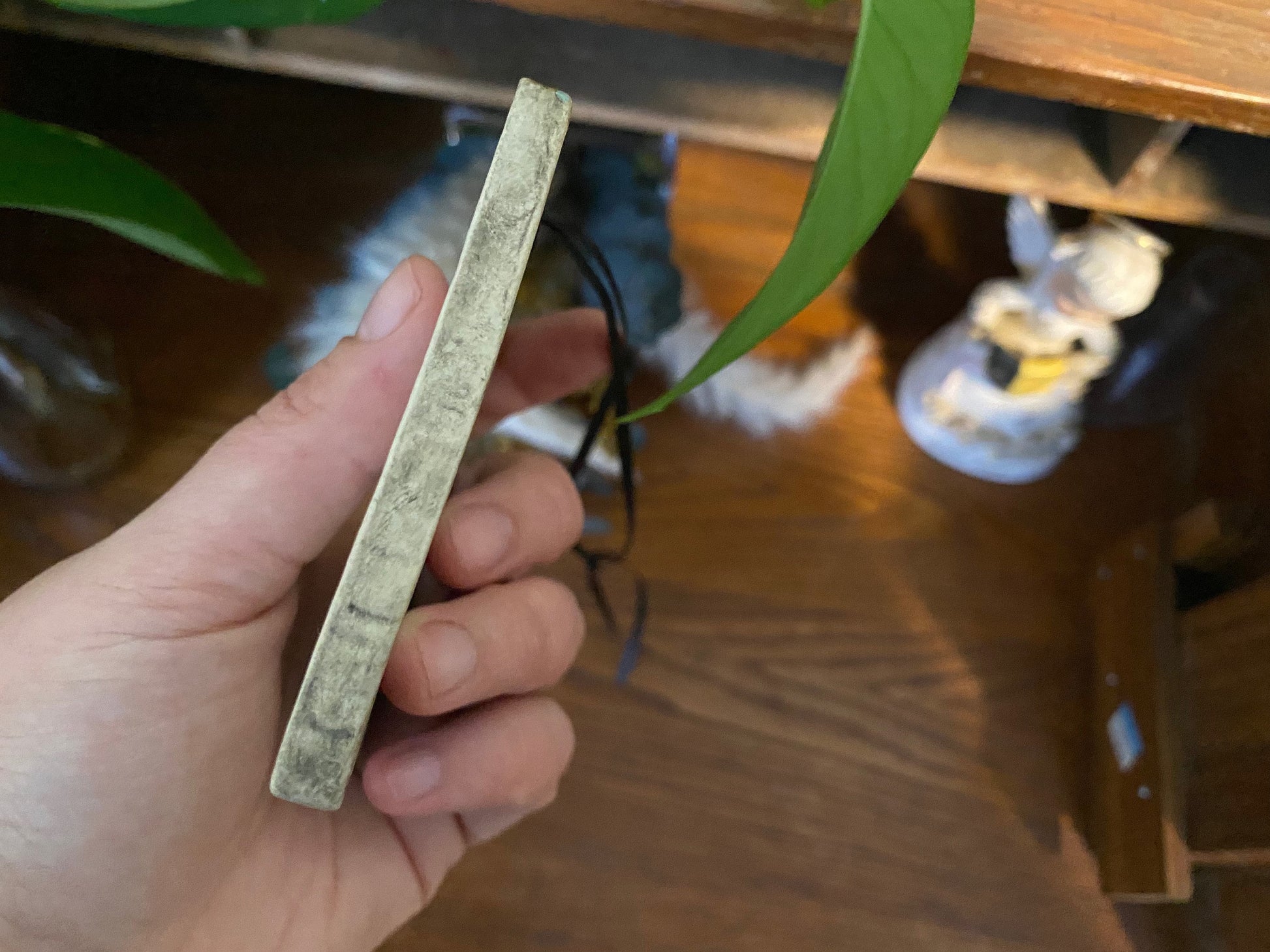 Sator square hanging tile. Handmade ceramic protective magical talisman charm against evil, bad luck. Folk witch home protection ward