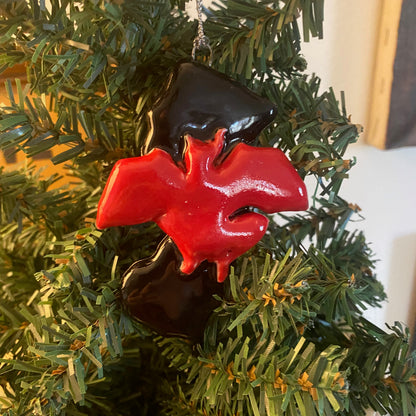 Handmade ceramic Jersey Devil ornament