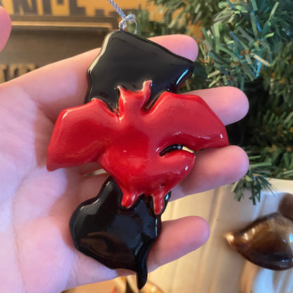 Handmade ceramic Jersey Devil ornament