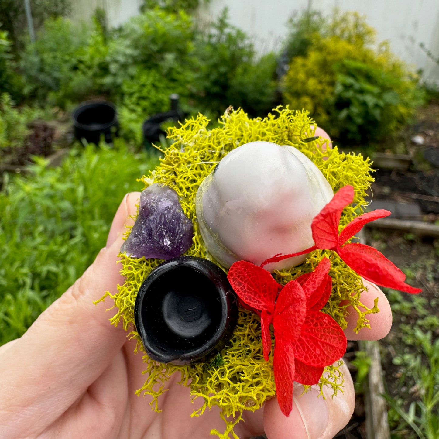 Witch with Cauldron Mini Ghost Garden