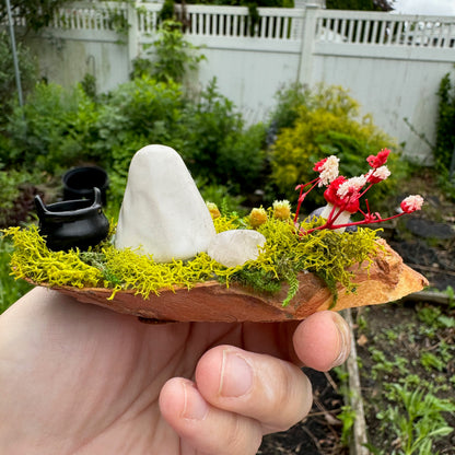 Mushroom Witch Ghost Garden