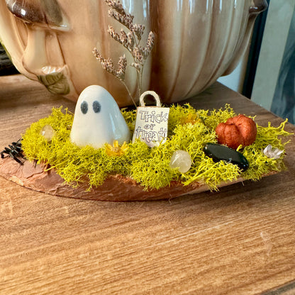 Make Your Own Halloween Ghost Garden Kit