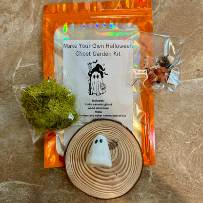 Make Your Own Halloween Ghost Garden Kit