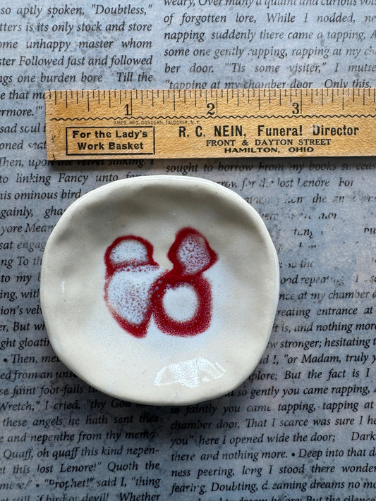 Ceramic bloodspot trinket dish 02