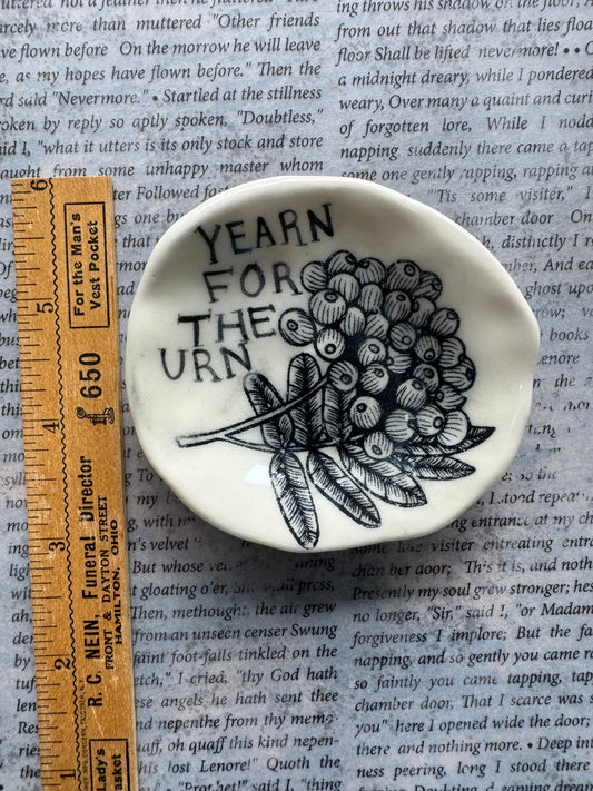 Ceramic yearn for the urn trinket dish