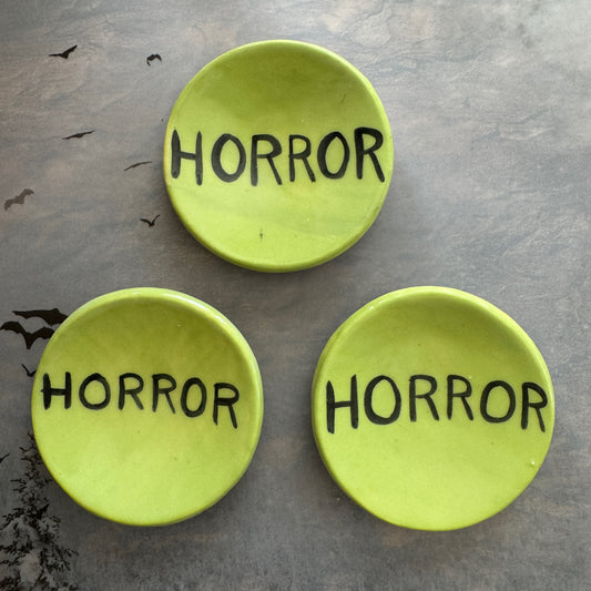 Handmade horror sticker trinket dish