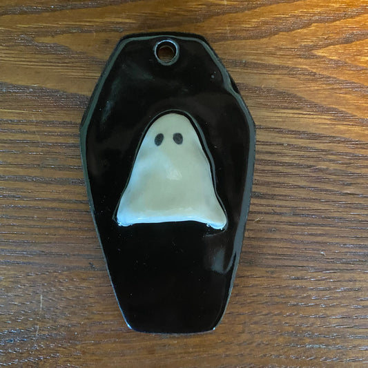 Ghost coffin ornament