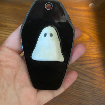 Ghost coffin ornament