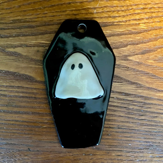 Ghost coffin ornament