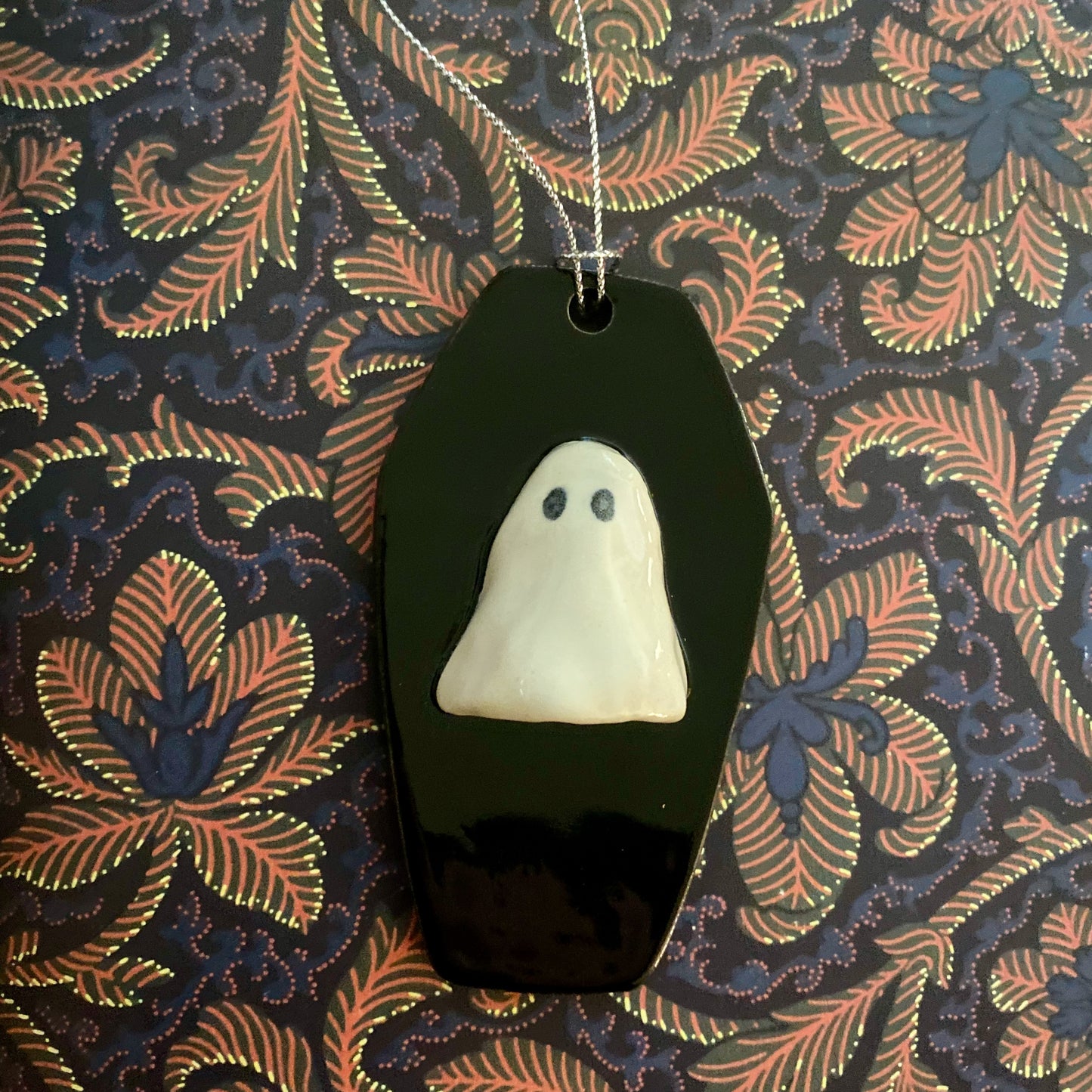 Ghost coffin ornament