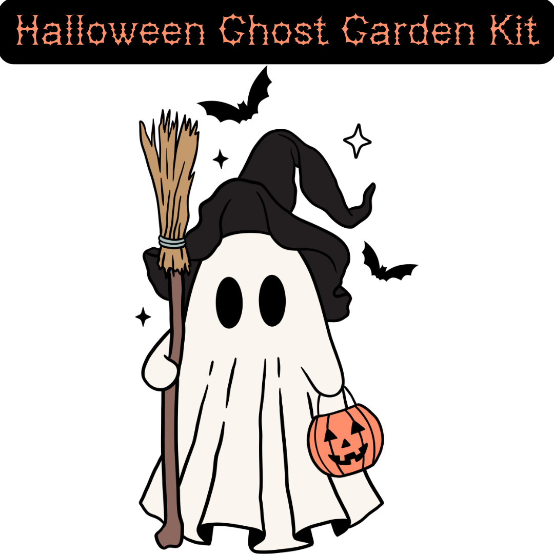 Make Your Own Halloween Ghost Garden Kit