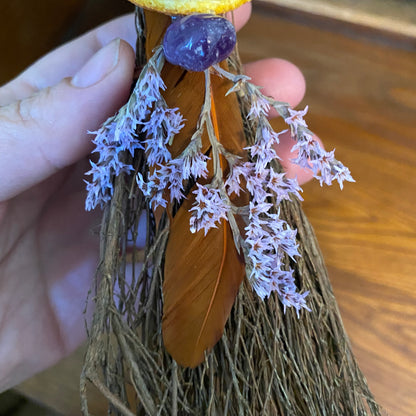 Butterfly blessing broom besom- Litha