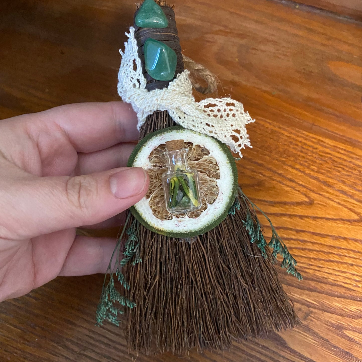 Scented spring blessing broom besom- prosperity and cleansing