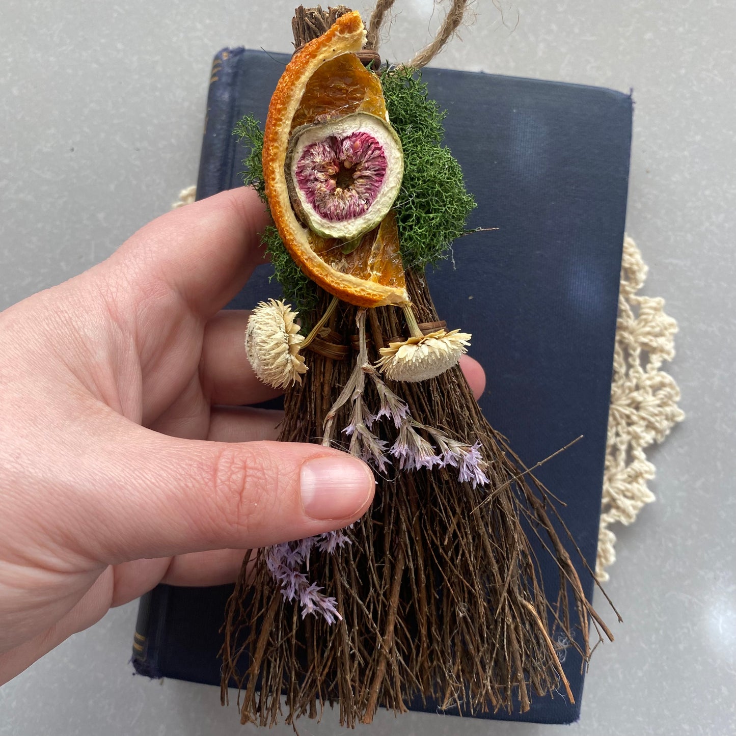 Scented mini blessing broom besom - fertility and abundance