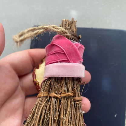 Mini scented blessing broom besom - love and romance magic