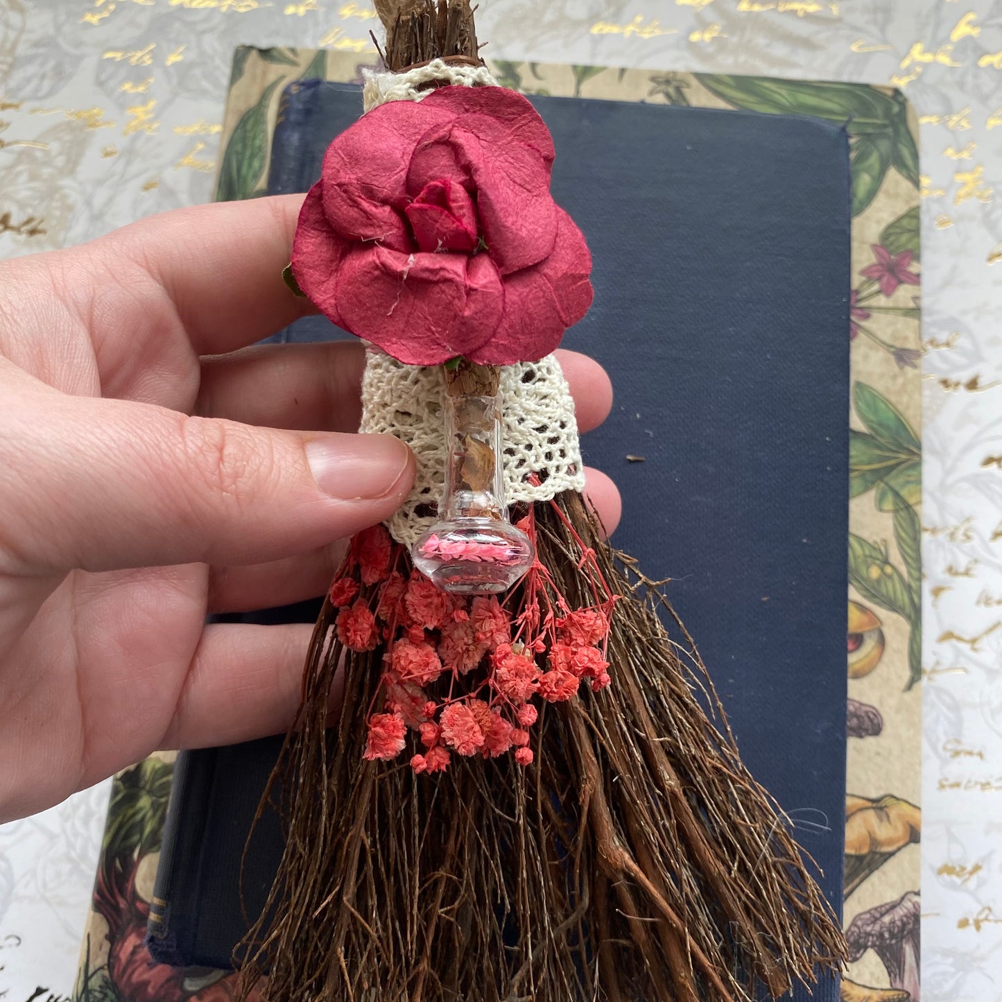 Mini scented blessing broom besom - love magic