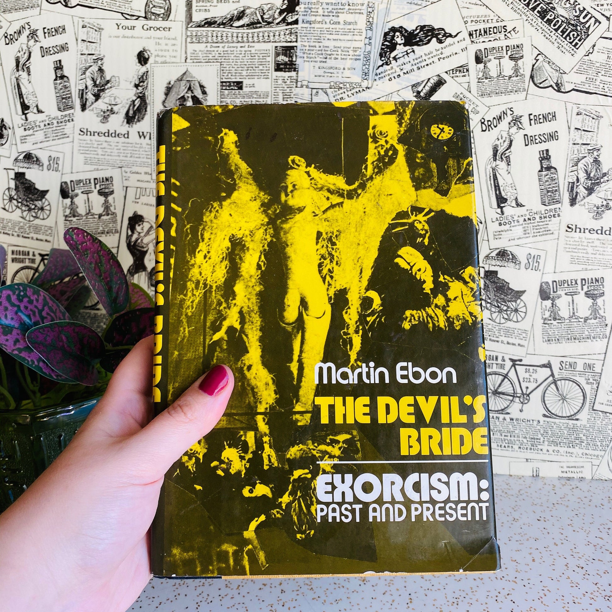 Vintage Devil's Bride Exorcism Past and Present book from 1974. 70s occult book about demons, demonology, evil spirits. Esoteric literature.